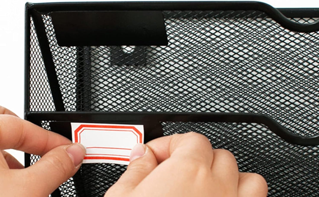 Wand Zeitungshalter 5 Etagen Metall Netz Prospekthalter mit Klebehaken, Desktop Vertikaler Zeitschri