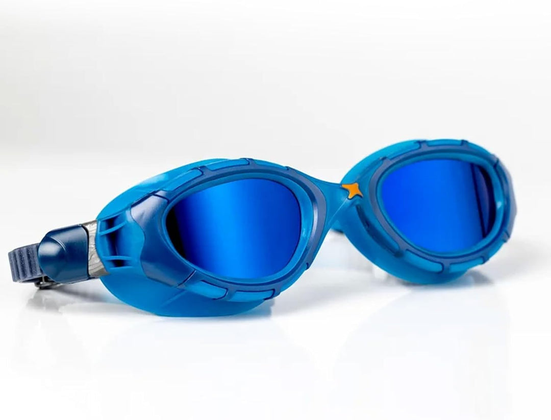 Zoggs Unisex Predator Flex Schwimmbrille (1 Stück), Blue / Blue / Mirrored Blue