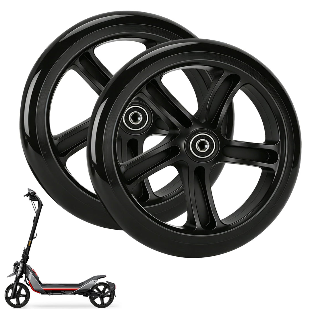 2 Stück 200mm Scooter Rollen, Stunt Scooter Ersatzräder mit ABEC-9 Lager, Härtegrad 88A, Anti-Rutsch