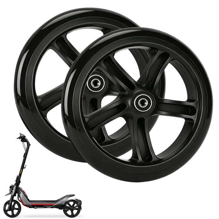 2 Stück 200mm Scooter Rollen, Stunt Scooter Ersatzräder mit ABEC-9 Lager, Härtegrad 88A, Anti-Rutsch