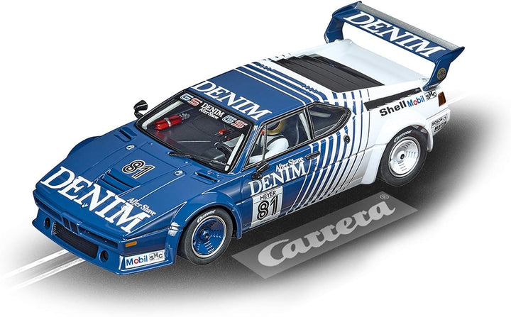Carrera Digital 132 BMW M1 Procar Denim, No.81, 1980 | Slotcar für Rennbahn | Front- & Rücklicht & B