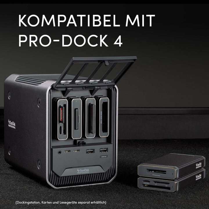 SanDisk PROFESSIONAL PRO-READER RED MINI-MAG, High-Performance-Kartenleser für RED MINI-MAG-Karten,