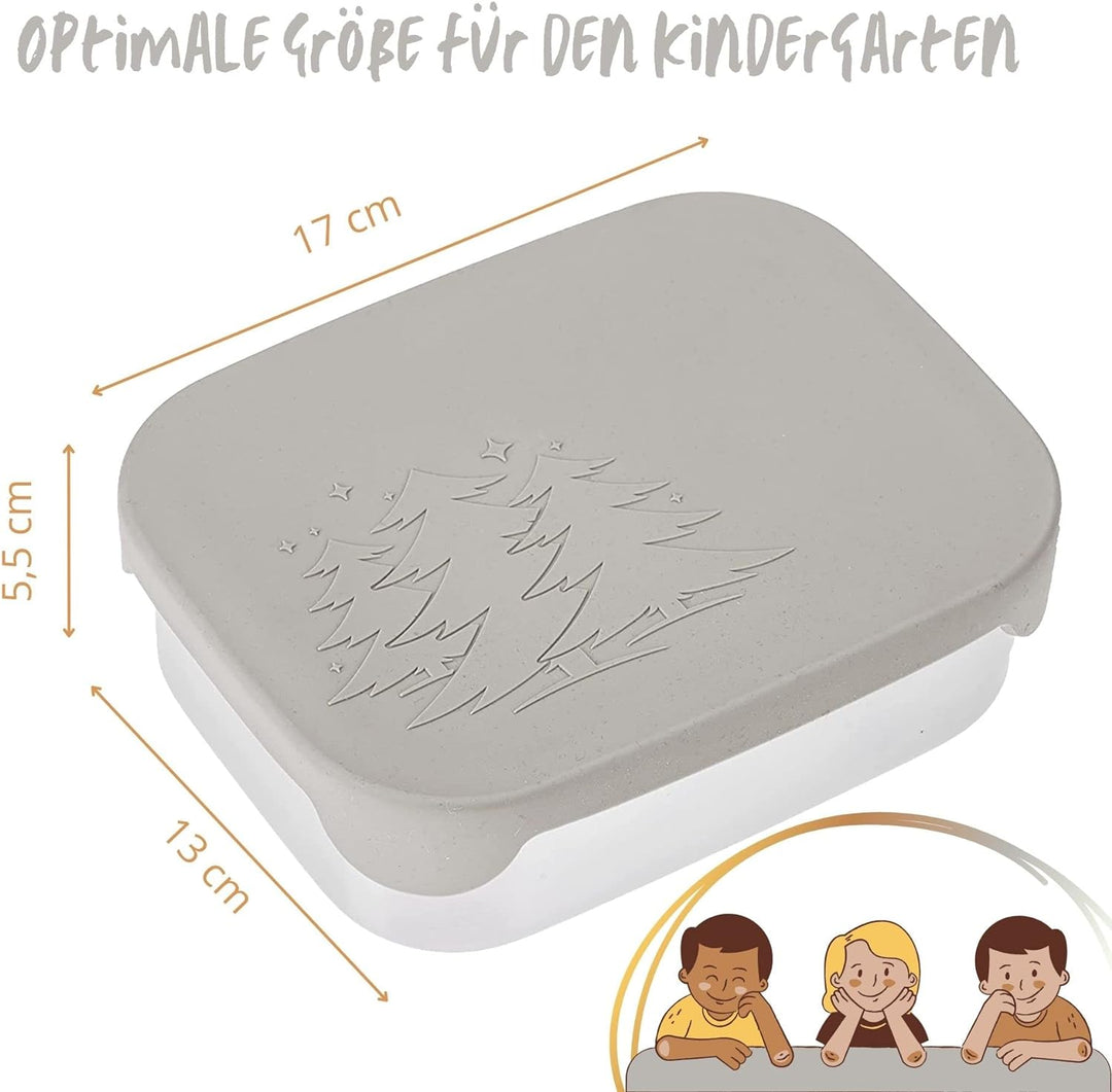 Wald The green choice Edelstahl Lunchbox, Jausendose, Brotdose, Jausenbox mit Silikondeckel, leicht