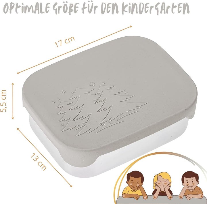 Wald The green choice Edelstahl Lunchbox, Jausendose, Brotdose, Jausenbox mit Silikondeckel, leicht