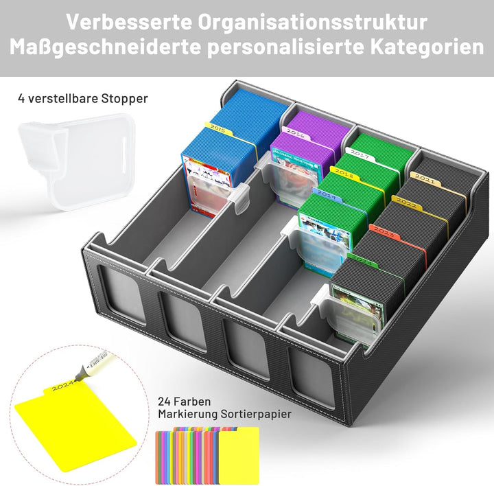 Hot Bee Deck Box Yugioh, Trading Card Box, Sammelkarten Aufbewahrung für 2400 Karten, Magic the Gath