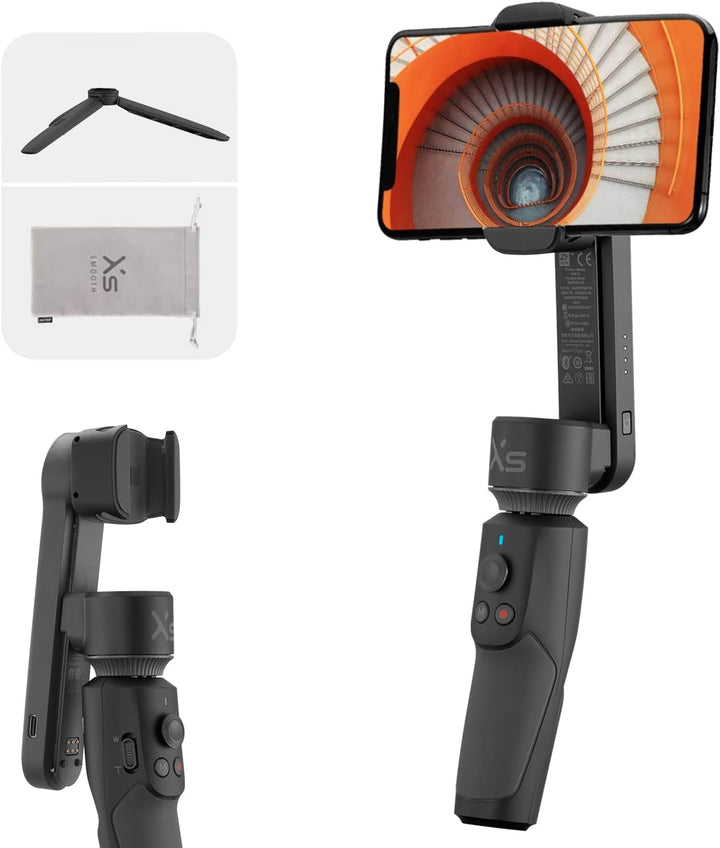 ZHIYUN Smooth-XS [Offiziell] Faltbarer Smartphone Gimbal Stabilisator Selfie Stick Vlog Youtuber-Bla