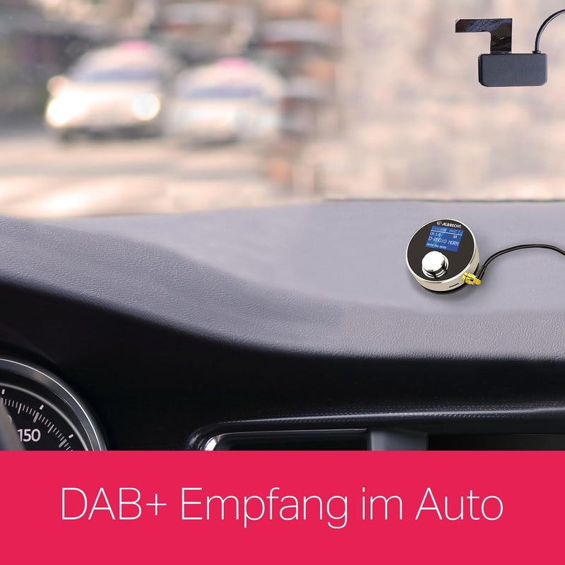 Albrecht DR 54 DAB+ Digitalradio Adapter - Kabellose Übertragung, FM Transmitter, Aux-Out, Autoradio