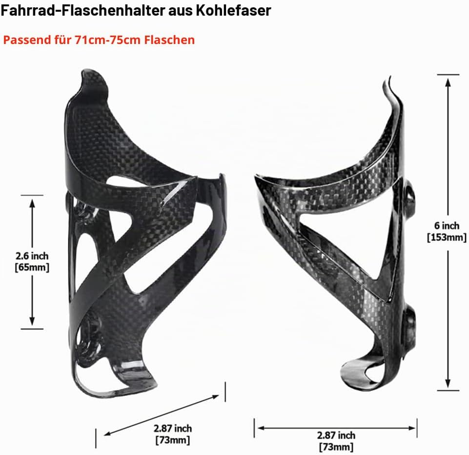 KABON Fahrrad Flaschenhalter,Ultraleichter 3K Carbon Radfahren Wasserflaschenhalter Getränkehalter f
