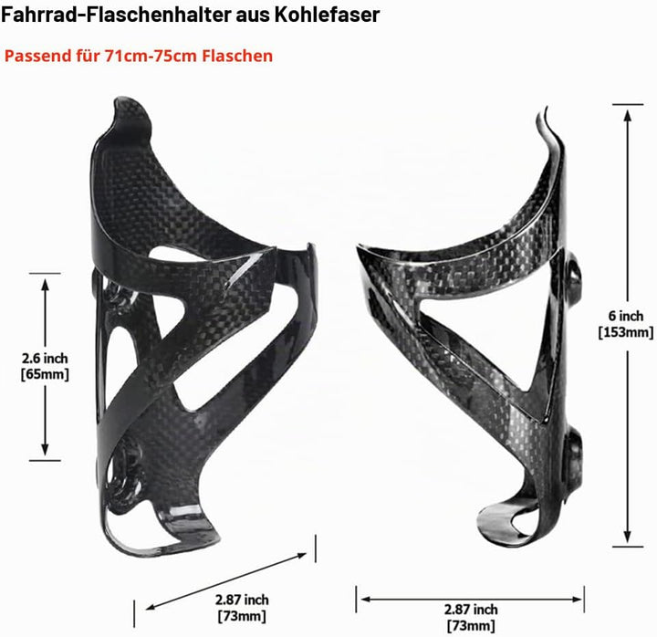 KABON Fahrrad Flaschenhalter,Ultraleichter 3K Carbon Radfahren Wasserflaschenhalter Getränkehalter f