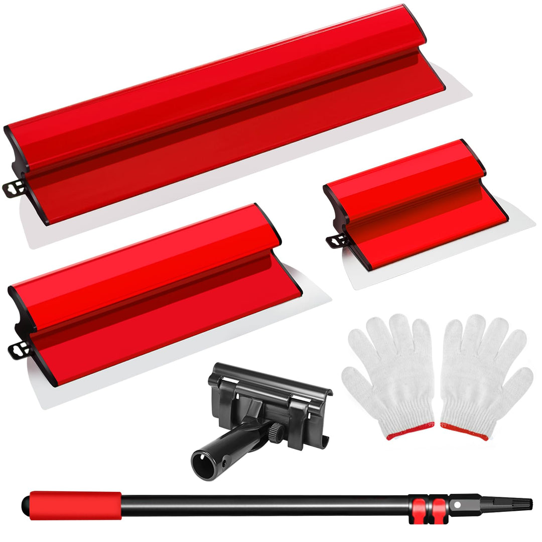 Flächenspachtel Set,(25cm, 40cm, 60cm) spachtel werkzeug und 0.76 m bis 1.6 m Verlängerungsgriff Pol