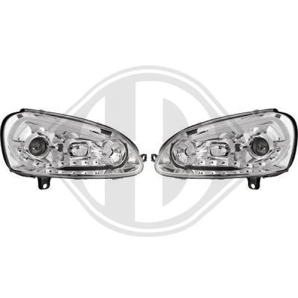 DESIGNSCHEINWERFER SET , 03-08 KLARGLAS/CHROM