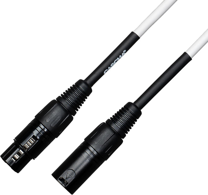 Cascha Standard Line Microphone Cable (XLR), White, 6m