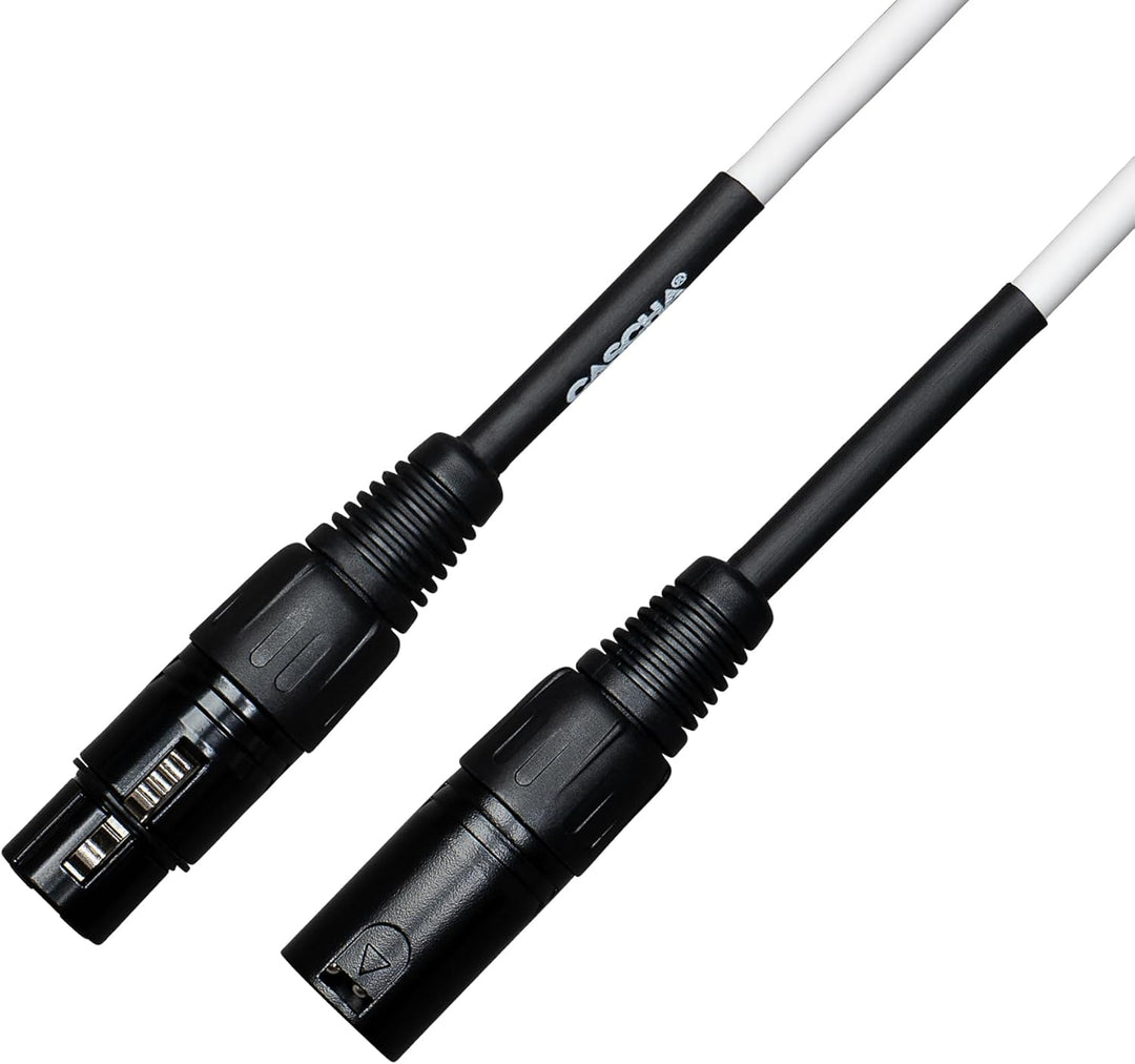 Cascha Standard Line Microphone Cable (XLR), White, 9m