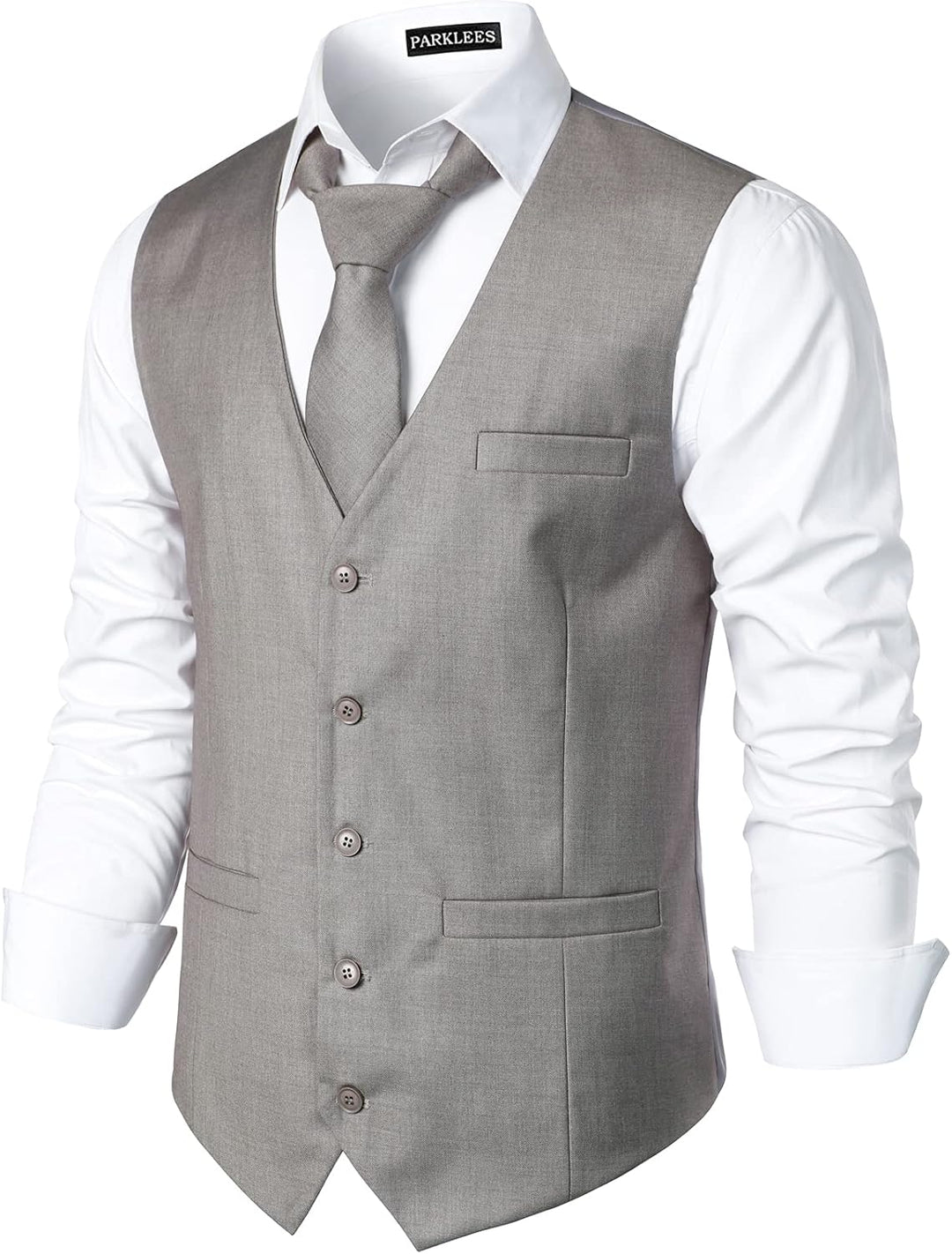PARKLEES Herren Hipster Urban Design Business Formale Weste Slim Fit Anzug Smoking Kleid Weste XXL h