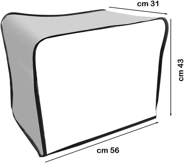 Abdeckung für Aufschnittmaschine aus Baumwolle, 43 x 56 x 31 cm, hergestellt in Italien (ERMES GRAU)