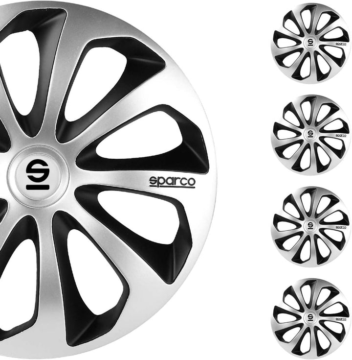 Satz Sparco Radzierblenden Treviso 14-Zoll Silber