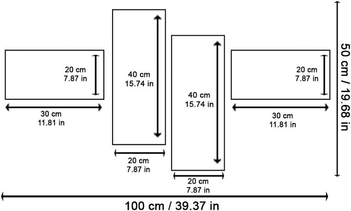 Feeby. Wandbilder - 4 Teile - Gedrucktes Bild, Foto, Kunstdrucke, Deko Panel, 4-Teilig Typ Z, 100x50