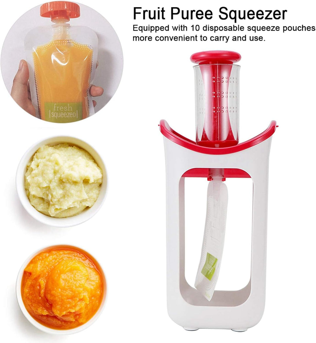 Nivvity Squeeze Station, Squeeze Station Press Store System Tragbare Kinder Obstpüree Squeezer Leben