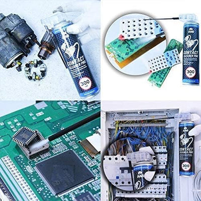 AAB Contact Cleaner PRO 300ml - Wertpaket 12 Stück - Elektrischer Kontakte Reiniger – Kontaktspray,