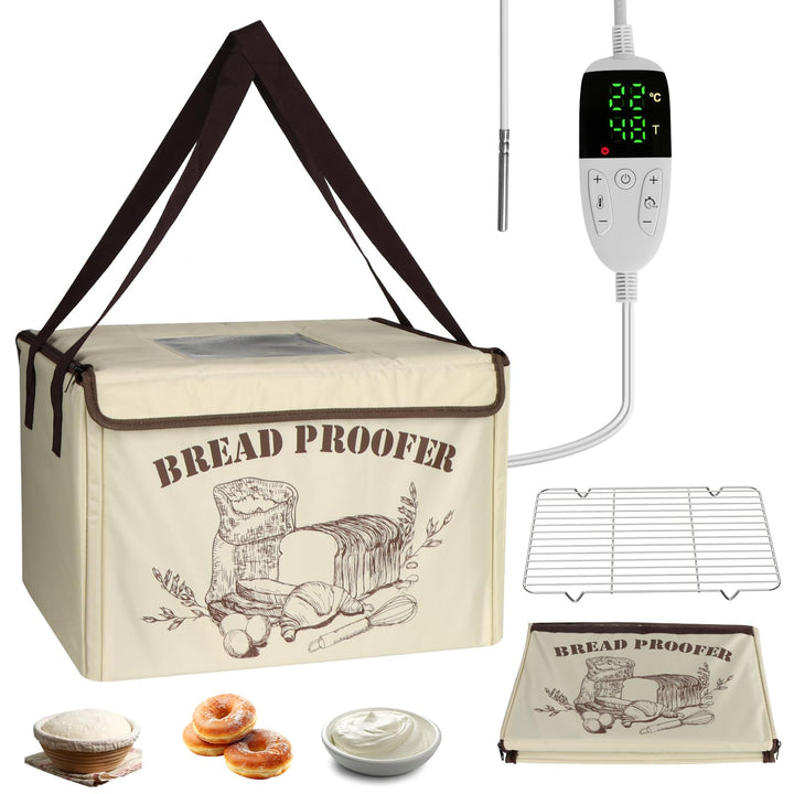 Brot Gärbox Sauerteig, Faltbare Gärbox mit Dreiseitige Oberflächen Heizung Temperaturregelung von 10