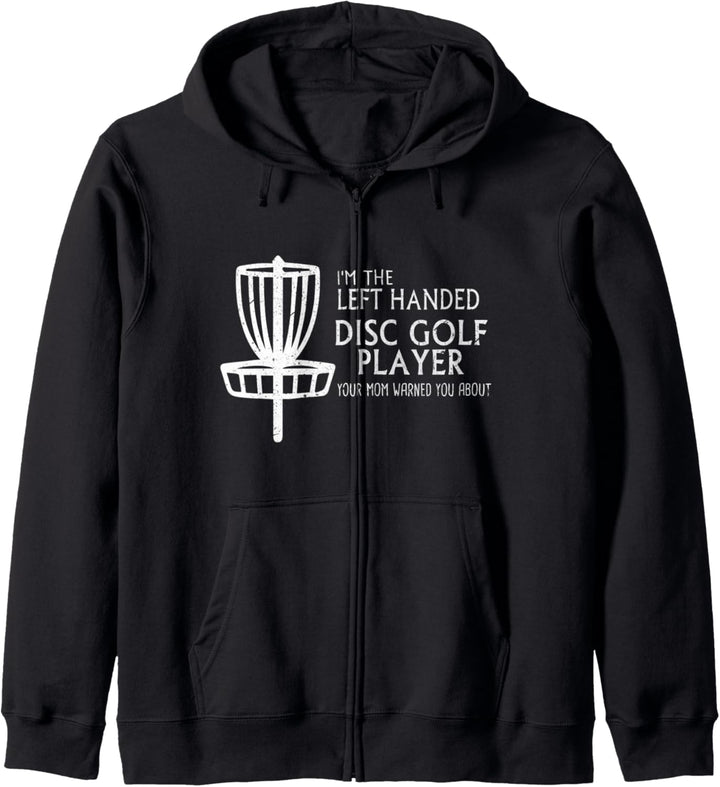 Disc Golf Funny Retro Linkshänder Kapuzenjacke