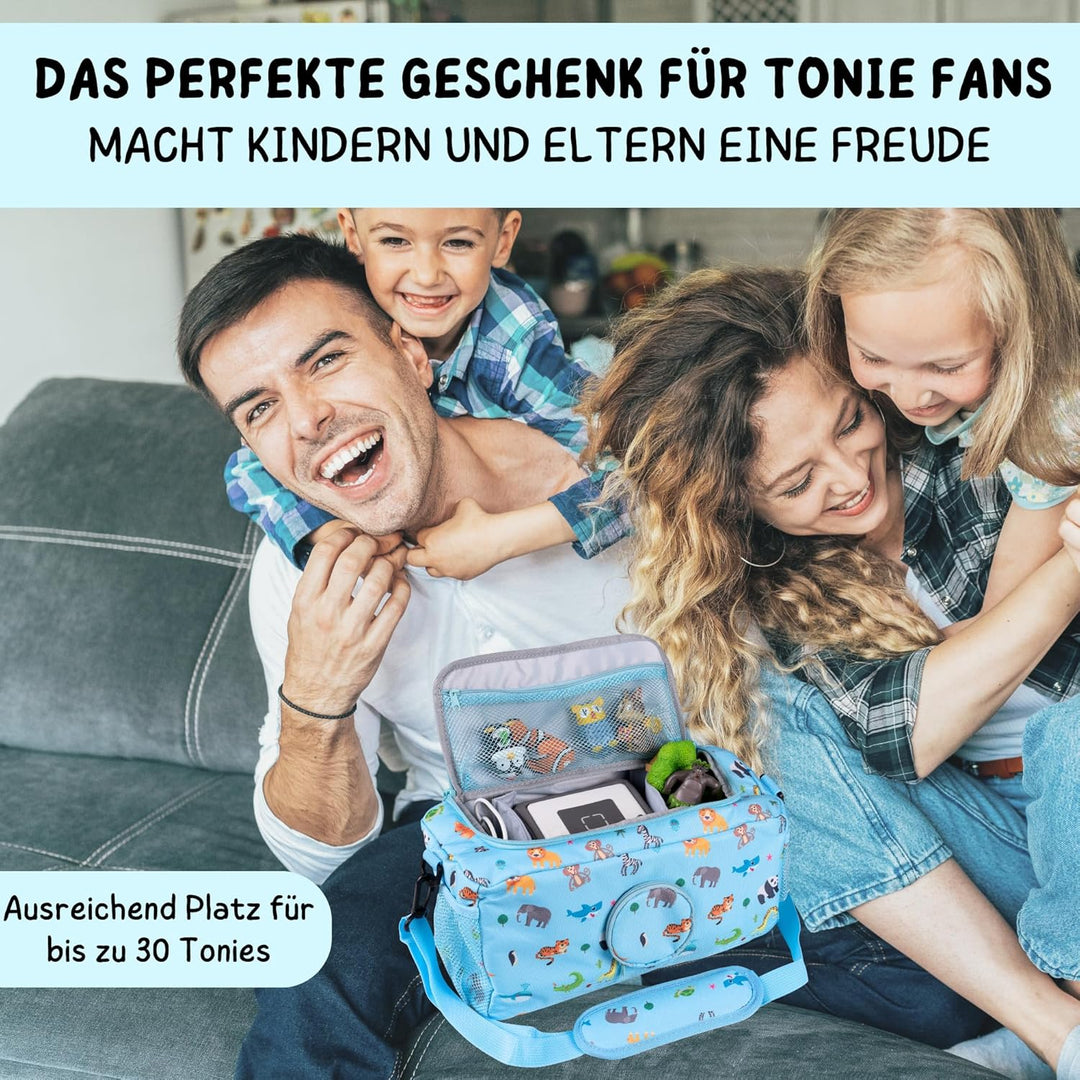 bunnyboo Toniebox Tasche für 30 Hörfiguren - Ideale Tonie Aufbewahrung - Tonie Tasche XXL - Ausreich