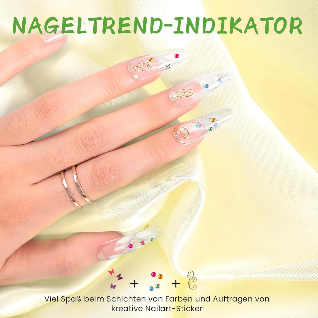 U V Nagellack Set, Phoenixy Nagelset Gelnägel Starterset mit 48W U V/LED Nagellampe 54 Farben Gelnäg