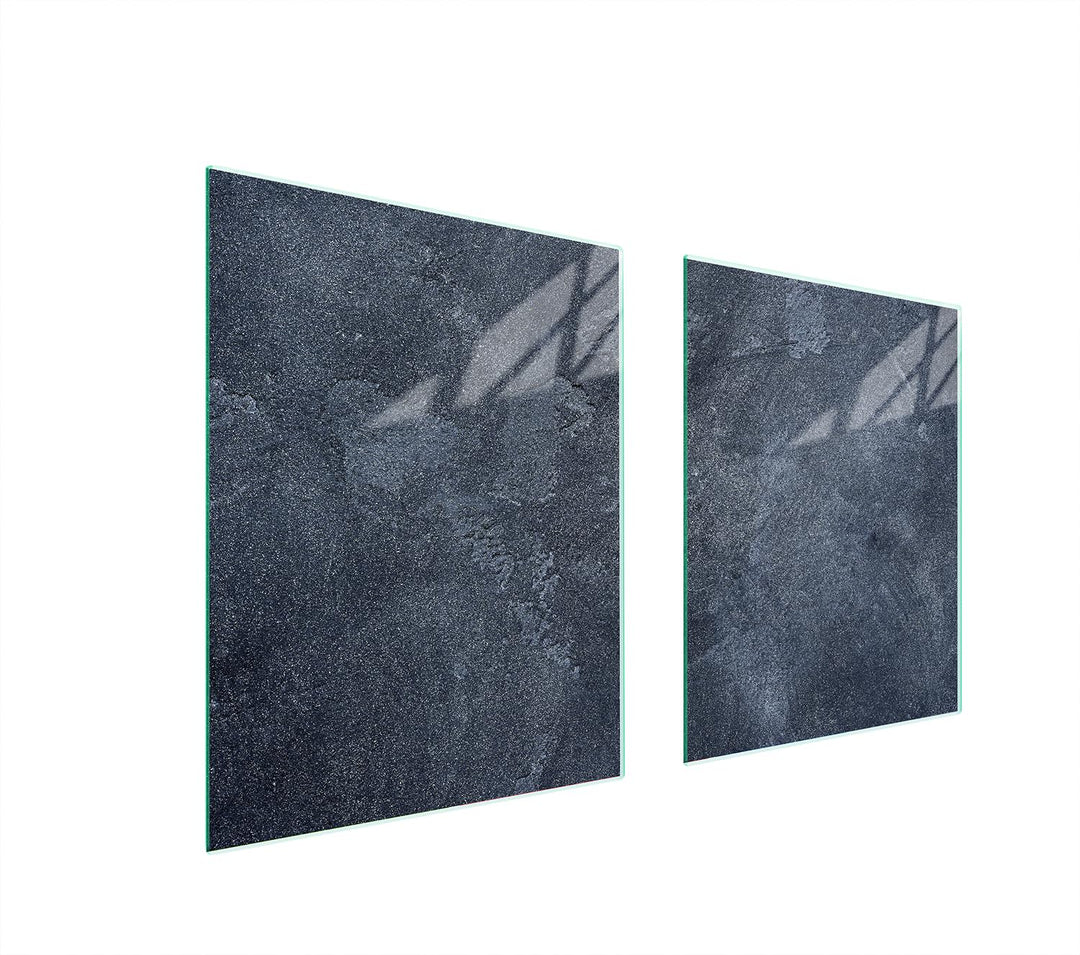 TMK ArtDeko Herdabdeckplatte 2 Teilig 40x52 + 45x52 cm - Spritzschutz Herdabdeckung – Herdschutz aus