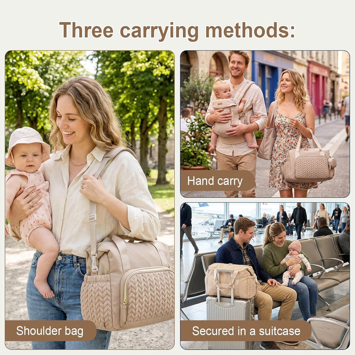 Cozary Wickeltasche mit Schnullertasche und Wickelunterlage – 16 Fächern Grosse Wickelrucksack mit I