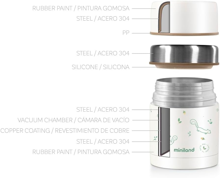 Miniland 89347 Nature Food Thermos Chip, beige, Chip