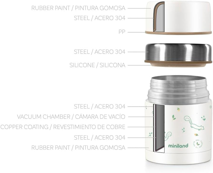 Miniland 89347 Nature Food Thermos Chip, beige, Chip