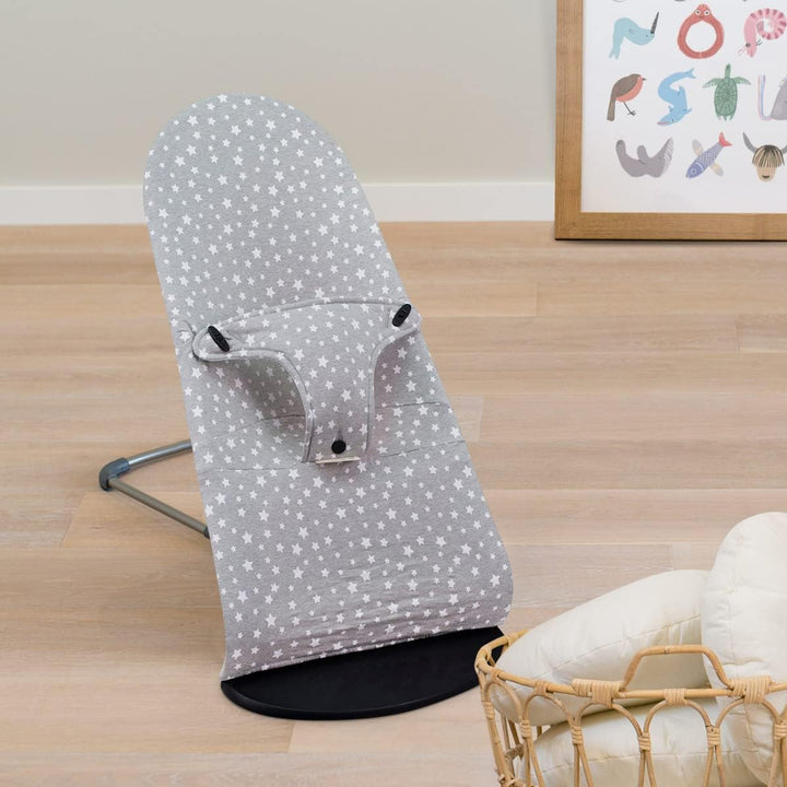 JYOKO KIDS Bezug kompatibel mit Babybjorn Bliss, Balance, Soft (White Star, Baumwolle), White Star