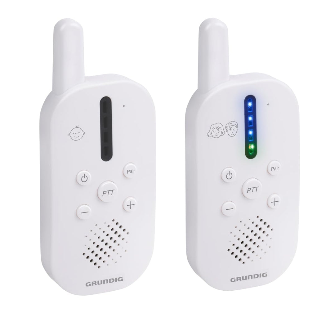 Grundig DECT Audio-Babyphone – Babyfon mit 150 m Reichweite – Eltern-Kind-Einheit – mit LED-Tonanzei