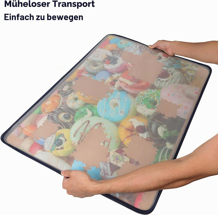 Tektalk Puzzle Board, tragbare Puzzlematte mit staubdichter Abdeckung zur Aufbewahrung von Puzzles,