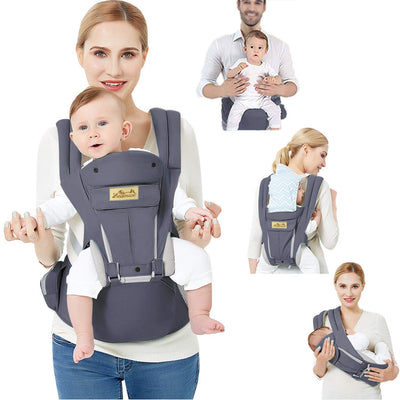 Viedouce Babytrage Ergonomische mit Hüftsitz/Reine Baumwolle Leicht und atmungsaktiv/Multiposition:D