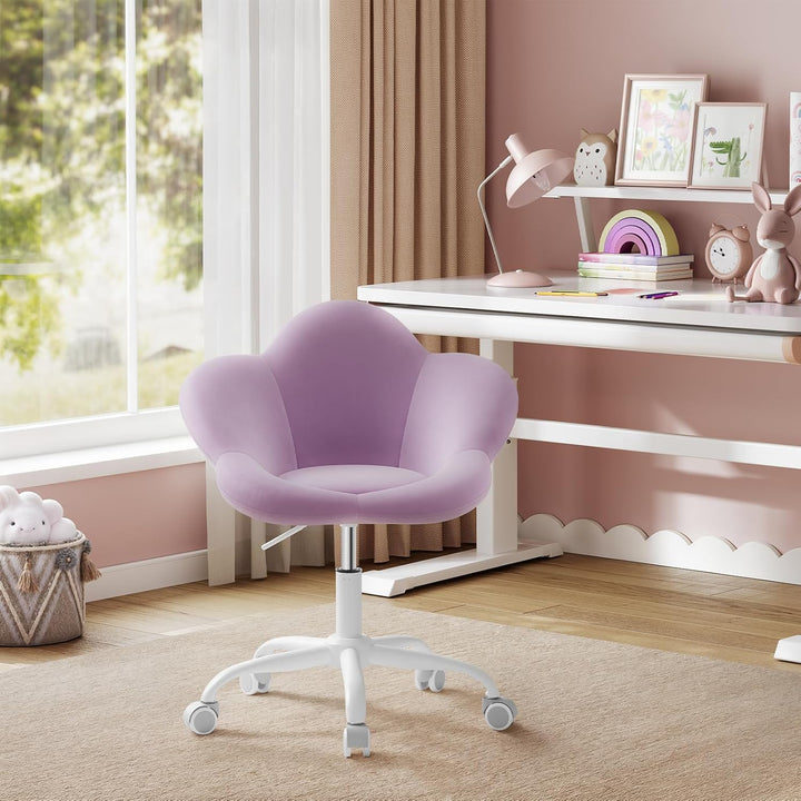 WOLTU Kinder Schreibtischstuhl, Schminktisch Stuhl, Bürostuhl, ergonomisch, höhenverstellbar, Samt,