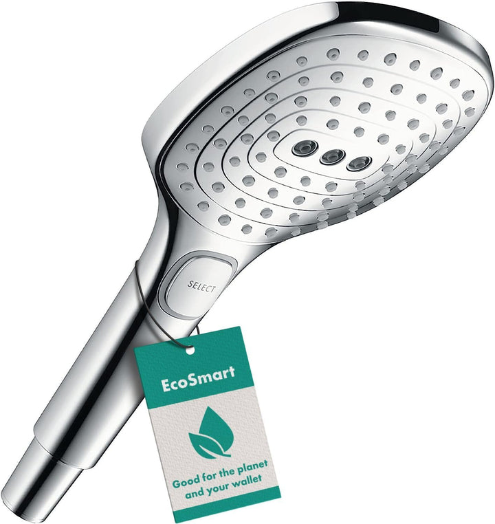 hansgrohe wassersparender Duschkopf Raindance Select E 120, Sparduschkopf, Duschbrause, 3 Strahlarte