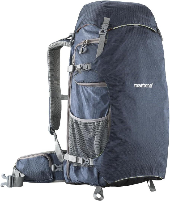 Mantona Elements Pro Kamera und Drohnenrucksack dunkelblau/grün/orange