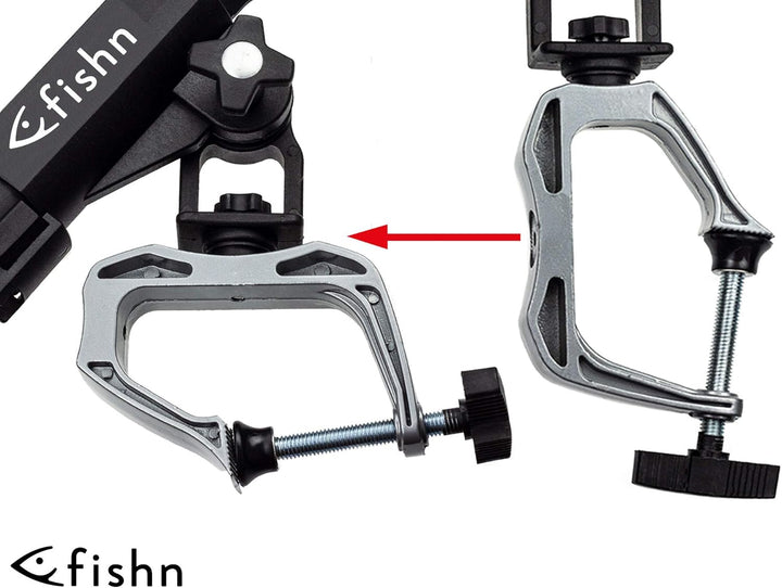 FISHN Rutenhalter Doppelpack - Fischerboot/Boot Ruten-Halter - stabil - Einfache Handhabung und leic