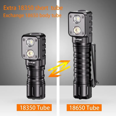 Wurkkos HD15 Stirnlampe,2000 Lumen Kopflampe,Spotlicht und Flutlicht,Vielseitig Einsetzbar,EDC Tasch