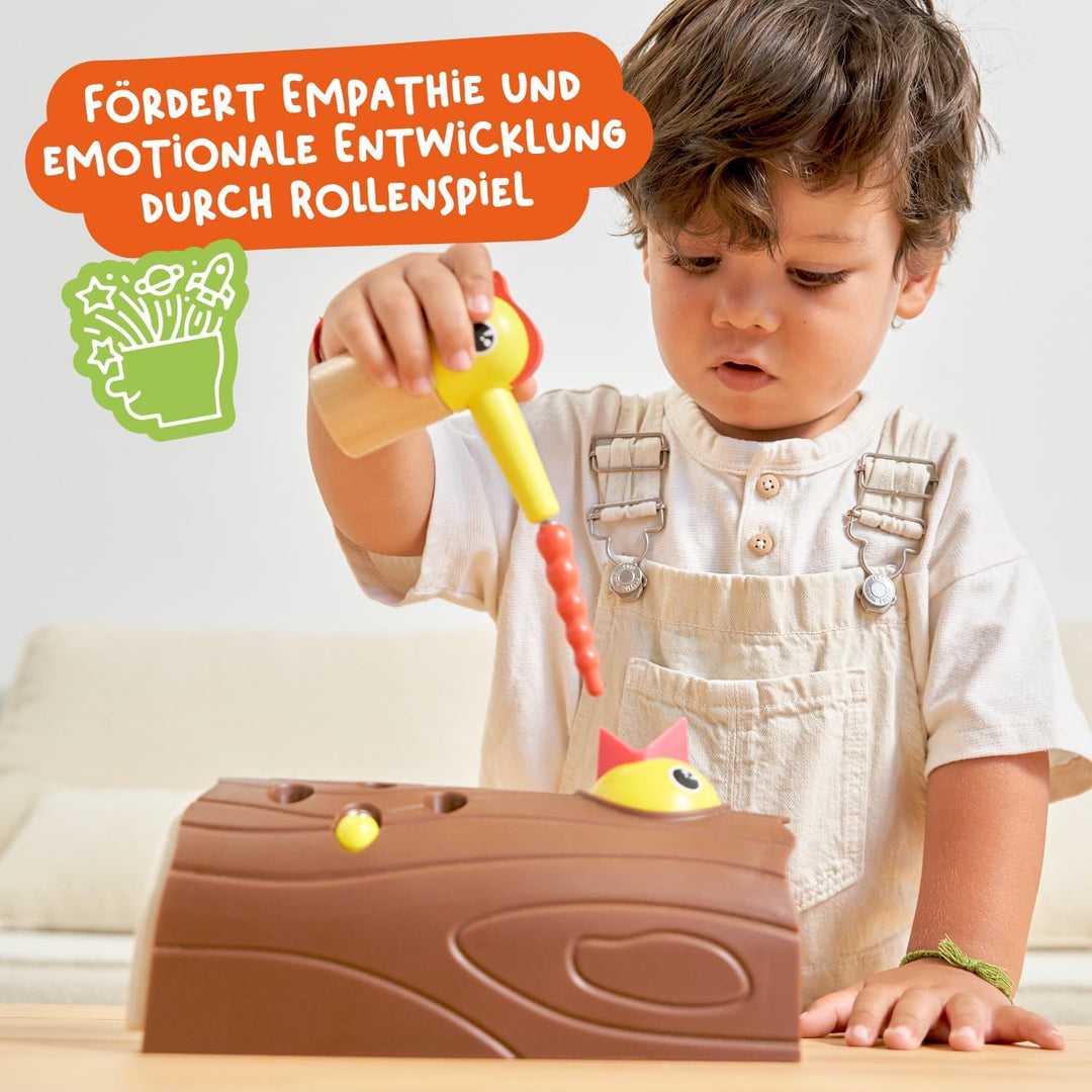 Nene Toys Kleiner Specht – Magnetisches Lernspielzeug für Kinder ab 2 Jahren – Fördert Feinmotorik u