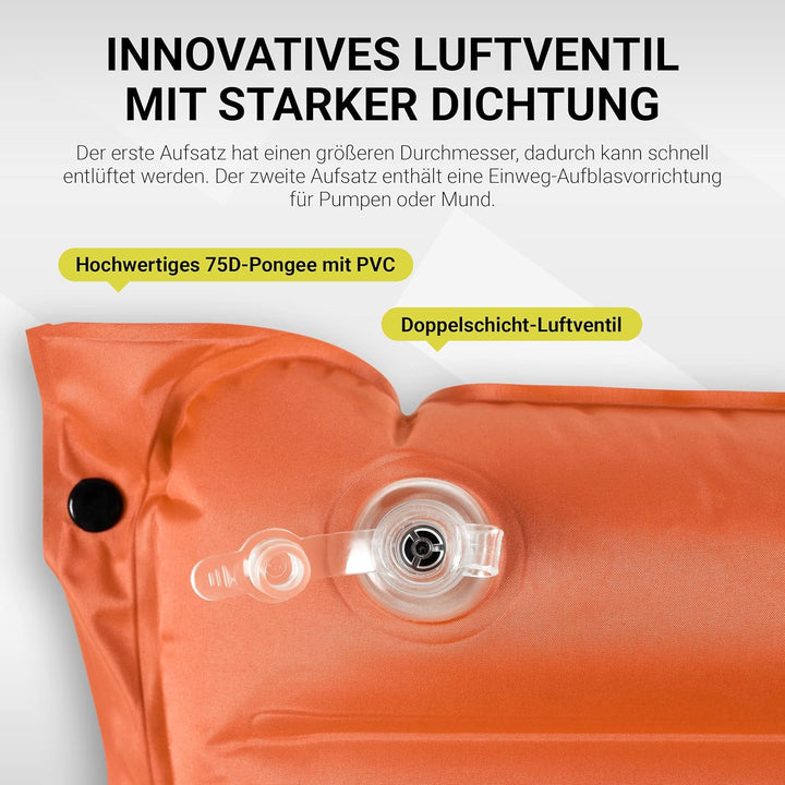 MSPORTS Camping Isomatte Premium, Schlafmatte Ultraleichte Isomatte für Outdoor mit Fusspresse Pumpe