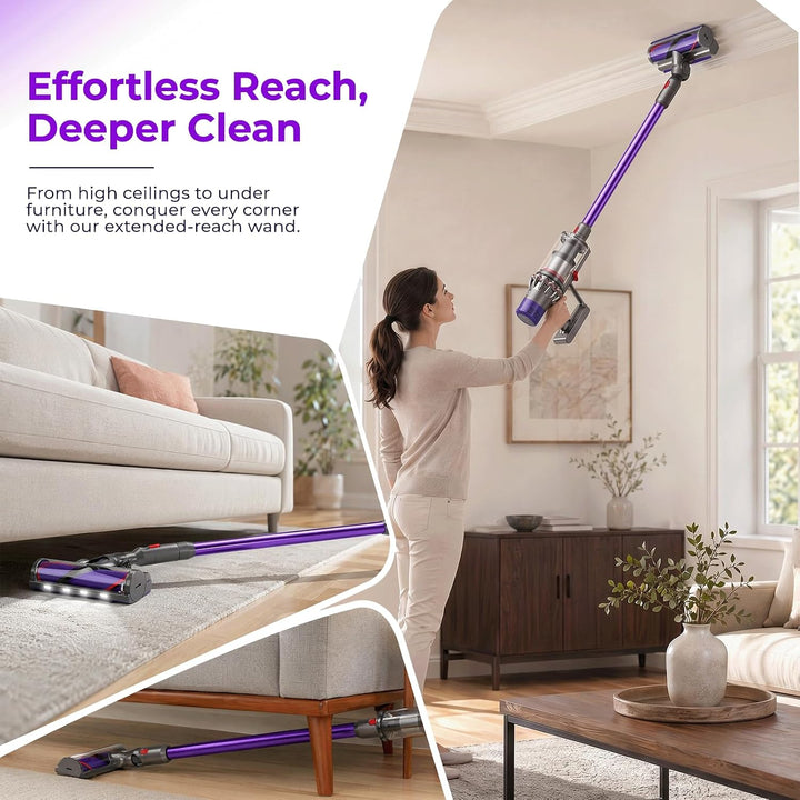Verlängerungsrohr Kompatibel mit Dyson V12 Detect Slim / V10 Digital Slim, 74 cm Saugrohr aus Alumin