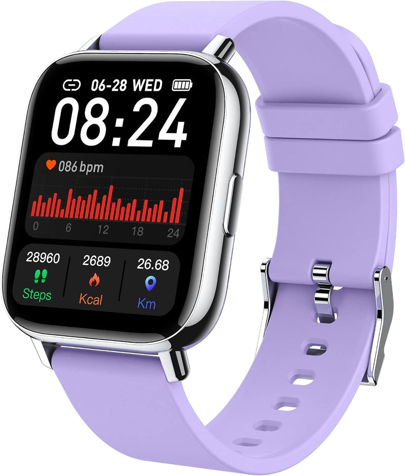 Rinsmola Smartwatch, Fitnessuhr Damen Herren 1.69 Zoll Fitness Tracker mit Pulsuhr und Schlafanalyse