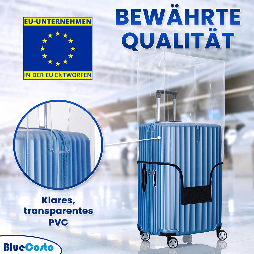 BlueCosto Transparente PVC Koffer Abdeckungen Kofferhülle Kofferschutzhülle Koffer Hülle L Grosser:2