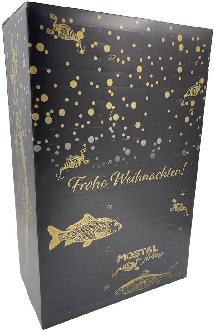 Mostal Angel-Adventskalender Raubfisch Kunstköder Geschenkidee Weihnachtskalender Angeln