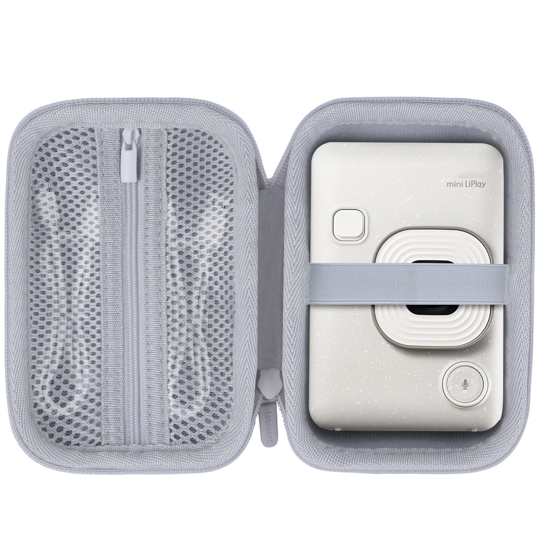 Hart Schutz Hülle Etui Tasche für Fujifilm Instax Mini Liplay+/Liplay Hybride Sofortbildkamera (Grau