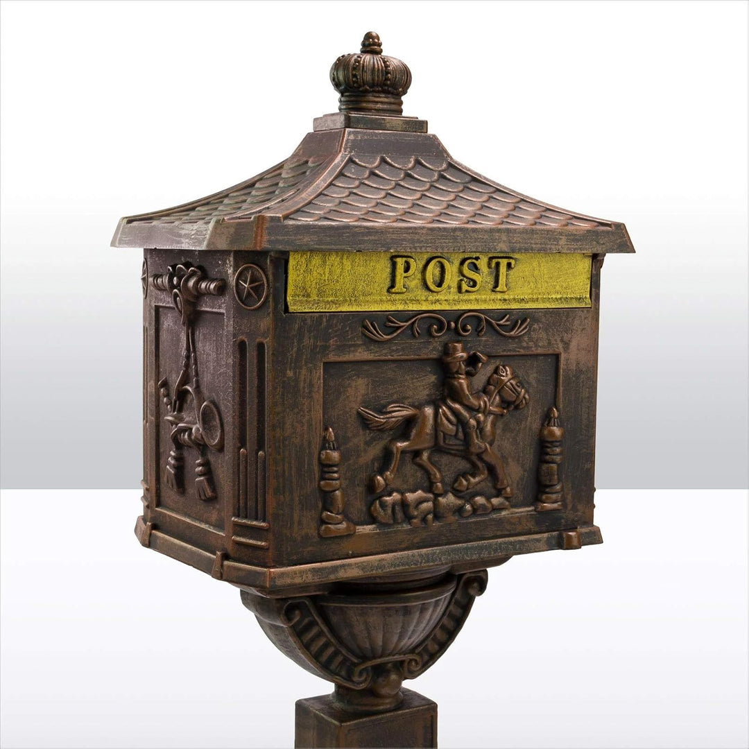 DEMA Standbriefkasten "Antik" Aluguss-bronze