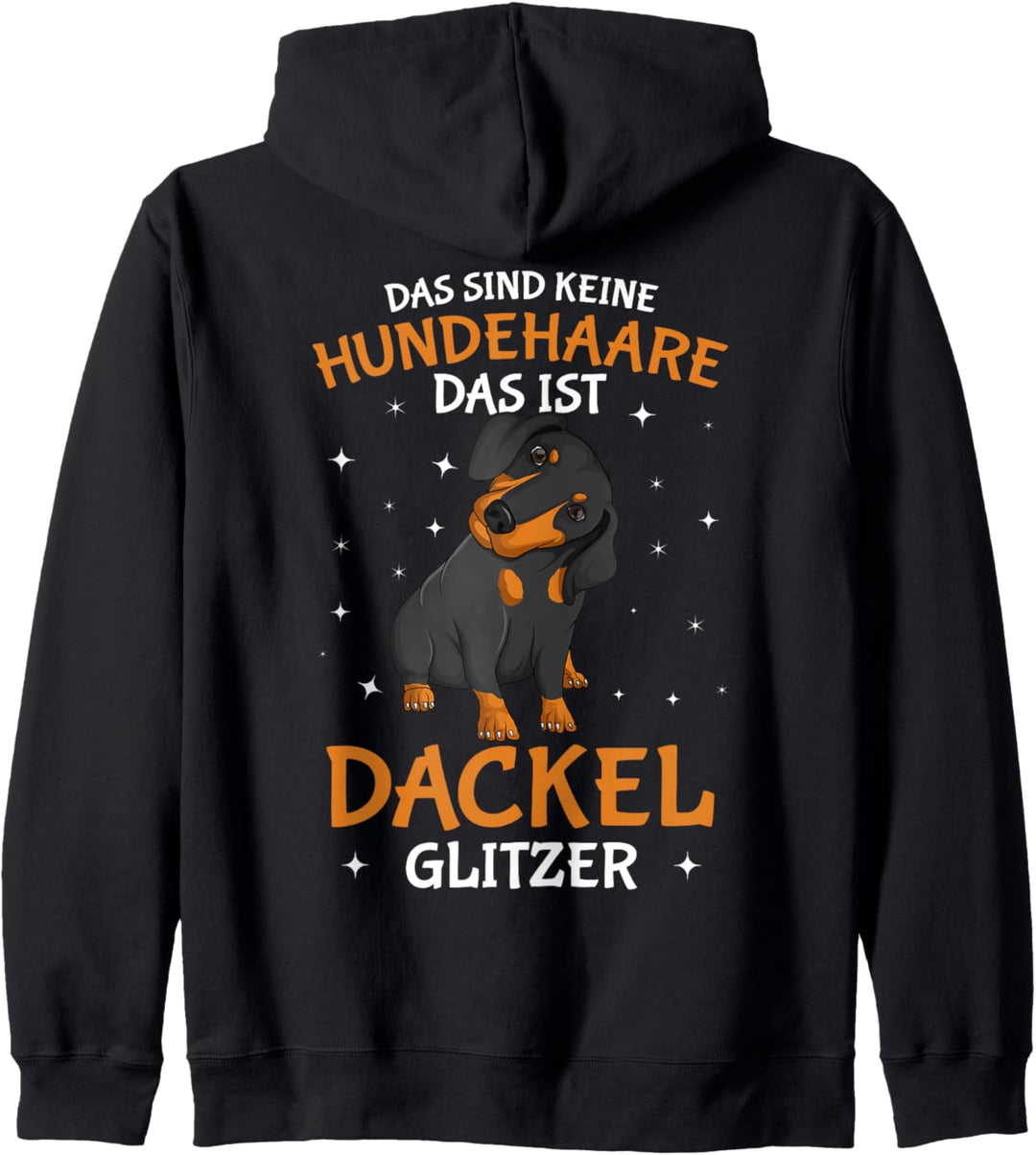 Dackel Glitzer Dachshund Teckel Kinder Mädchen Frauen Kapuzenjacke