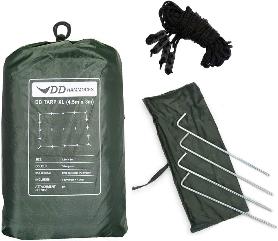DD Tarp XL - Regendach Zelt Plane olivgrün